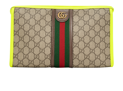 GG Supreme Ophidia Toiletry Pouch, &pound;395, Accessories, Beige, Canvas, Front view